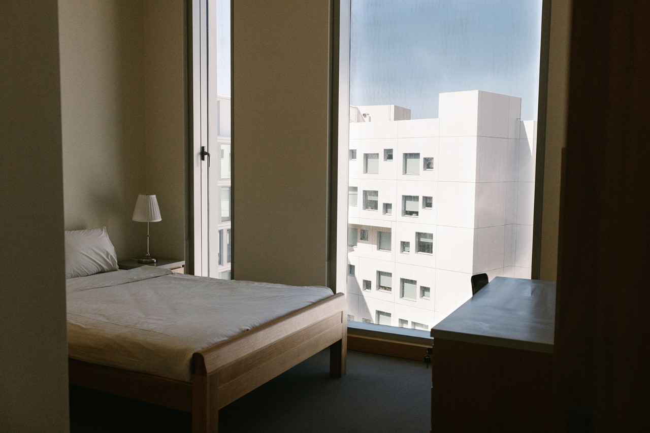 On campus housing for graduate students.